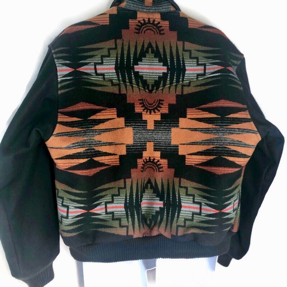Pendleton Vintage Bomber Aztec/Cowboy Wool Jacket - Picture 2 of 8